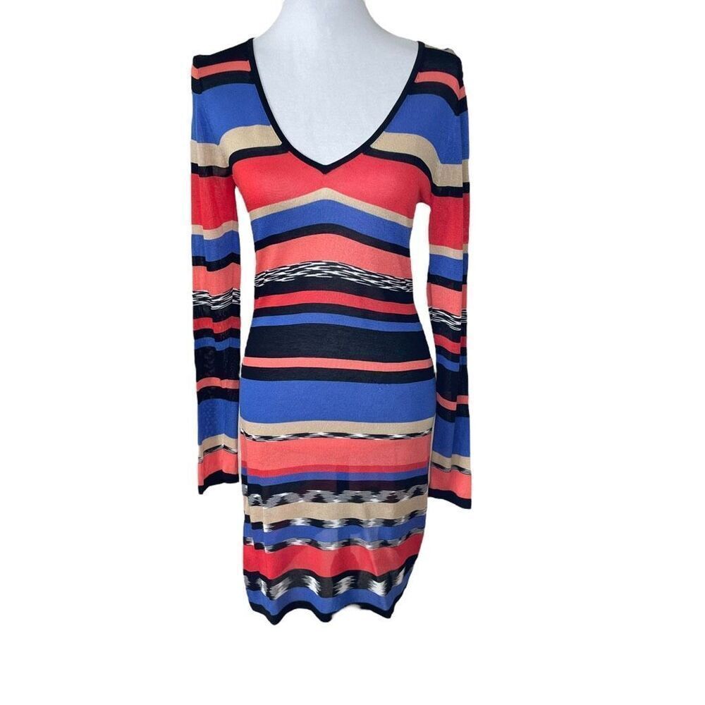 Trina Turk Long Sleeve Striped Dress Size Small